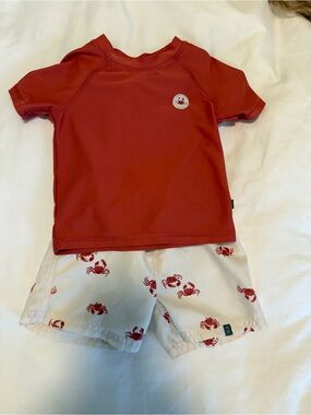 Modern Moments by Gerber Baby Boy Swim Trunks and Rashguard